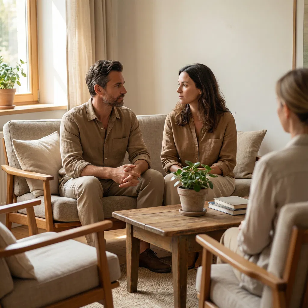 Paarcoaching für bewusste Beziehung – zwei Menschen in präsenter, achtsamer Verbindung